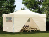 Party Tent Folding Cream 291 x 431 x 315 cm Oxford Fabric 42023629