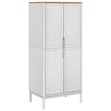 Wardrobe FLORO White 77x53x171 cm Solid Wood Pine 374006