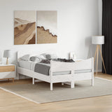 Bed Frame without Mattress White 120x190 cm Small Double Solid Wood Pine 3216400
