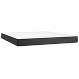 Pocket Spring Bed Mattress Black 193x203x20cm King Faux Leather 347889