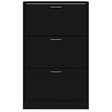 Shoe Cabinet Black 63x24x103 cm Engineered Wood 342552