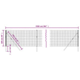 Wire Mesh Fence Anthracite 1x25 m Galvanised Steel 154233