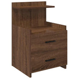 Bedside Cabinets 2 pcs with 2 Drawers Brown Oak 40x36.5x62 cm 858645