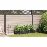 Garden Planter 4 pcs Black 160 x 40 x 22 cm PP 42002844