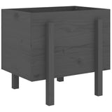 Garden Planter Grey 62x50x57 cm Solid Wood Pine 825207