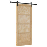 Sliding Door ORKDAL Natural 86 x 198.5 cm Solid Pine Wood 3445600