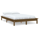 Bed Frame without Mattress Honey Brown Super King Size Solid Wood 820559