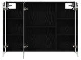 Bathroom Mirror Cabinet Black Oak 73.5 x 15.5 x 70 cm 889256