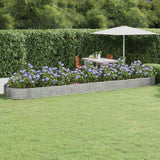 Garden Raised Bed Galvanised Steel 600x140x36 cm Silver 319052