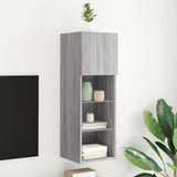 TV Cabinet with LED Lights Grey Sonoma 30.5x30x90 cm 837011