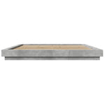 ZNTS Bed Frame without Mattress Concrete Grey 200x200 cm 3281164