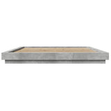 ZNTS Bed Frame without Mattress Concrete Grey 200x200 cm 3281164