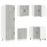 14 Piece Kitchen Cabinet Set "Porto" Grey Sonoma Engineered Wood 3314997