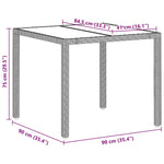 Garden Dining Set 3 pcs Light grey Poly rattan 3334895