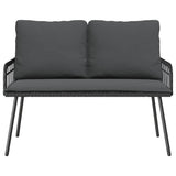 Garden Bench with Cushion Anthracite 114 x 64 x 90cm Steel 4108261