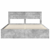 Bed Frame with Headboard Concerte 200 x 200 cm Solid Pine Wood 3409722