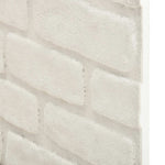3D Wall Panels with White Brick Design 10 pcs EPS 147203