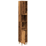 Bathroom Cabinet Old Wood 30x30x190 cm Engineered Wood 857102