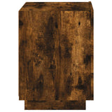 Bedside Cabinets with LED Lights 2 pcs Smoked Oak Engineered Wood 836744