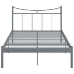 ZNTS Bed Frame without Mattress Grey Metal 120x200 cm 324800