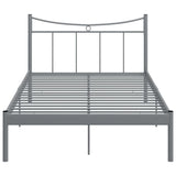 ZNTS Bed Frame without Mattress Grey Metal 120x200 cm 324800