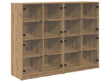Highboard 2 pcs Artisan Oak 68 x 37 x 142 cm Engineered Wood 3402645
