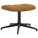 Relaxing Chair with a Stool Brown Velvet 328114