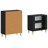 2 Piece Bathroom Cabinet Set ARNHEM Black Engineered Wood 3417604
