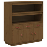 Highboard Honey Brown 100x40x108.5 cm Solid Wood Pine 820165