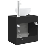 Wall-Mounted Sink Vanity Black 49.5 x 35 x 63 cm 890383
