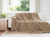 Throw Blankets 6 pcs Camel 220 x 240 cm Fleece 42016795