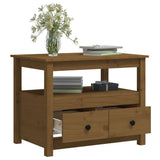 Coffee Table Honey Brown 71x49x55 cm Solid Wood Pine 820939