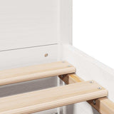 Bed Frame without Mattress White 100x200 cm Solid Wood Pine 3301804