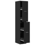 Apothecary Cabinet Black 30x41x174.5 cm Engineered Wood 3309628