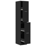 Apothecary Cabinet Black 30x41x174.5 cm Engineered Wood 3309628
