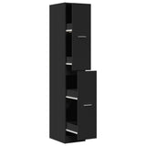 Apothecary Cabinet Black 30x41x174,5 cm Engineered Wood 3309628