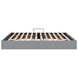 Storage Bed with Mattress Light Grey 180 x 200 cm Fabric 3370028