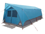 Tunnel Tent with Roof Blue 8-Person Polyester and Steel 42028658
