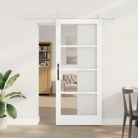 Sliding Door Manual White 78 x 202 cm Wood and metal 3332356