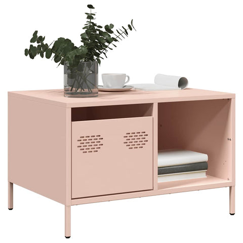 ZNTS Coffee Table Pink 68.5x50x43.5 cm Cold-rolled Steel 851281