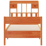 Bookcase Bed without Mattress Wax Brown 75x190 cm Small Single Solid Wood Pine 3323052