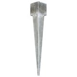 Ground Spikes 2 pcs Silver 14x14x91 cm Galvanised Steel 145427