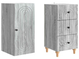 Cabinet Set 2 pcs 33 x 34.5 x 90 cm Engineered Wood 3416472