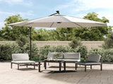 Cantilever Garden Parasol Sand Polyester fabric Large Tiltable 44523