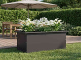 Garden Planter with LED Black 30 x 60 x 30 cm Steel 8008084