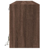TV Wall Cabinet with LED Brown Oak 180x31x45 cm 3307946