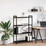 Bookshelf Black Oak 80 x 30 x 120 cm Engineered Wood 868419