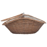 Firewood Basket with Handle 60x44x55 cm Natural Willow 286988