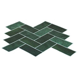 Herringbone Tile 50 pcs Dark Green 30 x 30 cm 42021286
