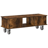 TV Stand Smoked Oak 100 x 35 x 35 cm Engineered Wood 891036